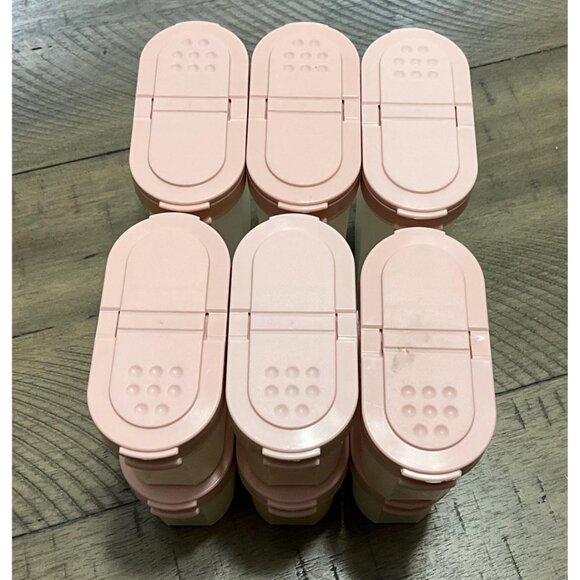 Tupperware Modular Mates Spice Container  Rusty Rose Set Of 9 1/2 Cup 1 Cup - Picture 2 of 3